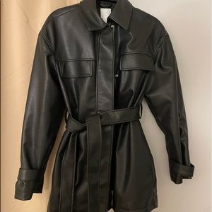 H&M Leather shacket